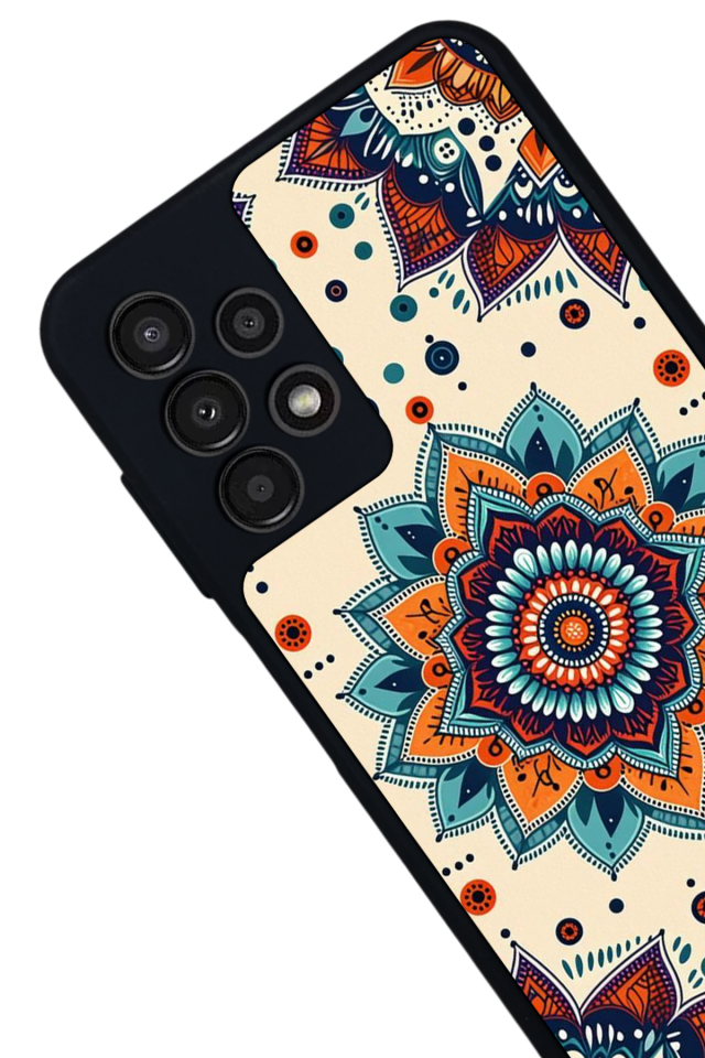Samsung Galaxy A13 Uyumlu Mandaal Tasarımlı Glossy Premium Kılıf