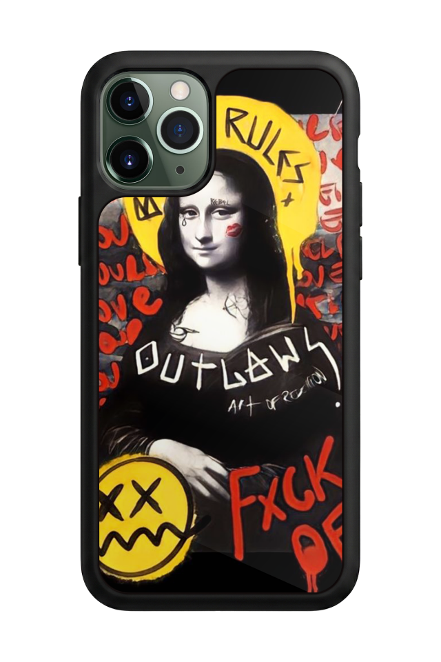 iPhone 11 Pro Max Uyumlu Monalisa Tasarımlı Glossy Premium Kılıf