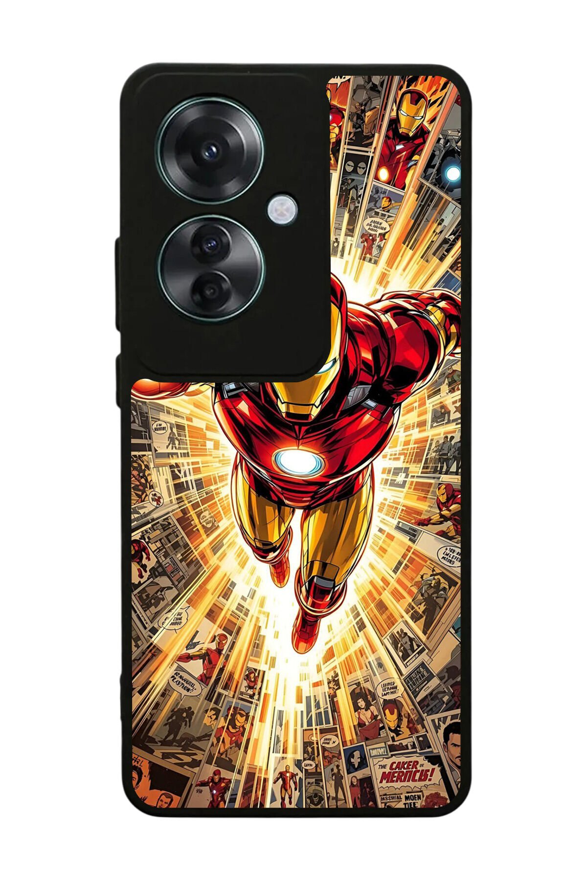 Oppo Reno 11F Uyumlu Iron Man ( Demir Adam ) Tasarımlı Glossy Premium Kılıf