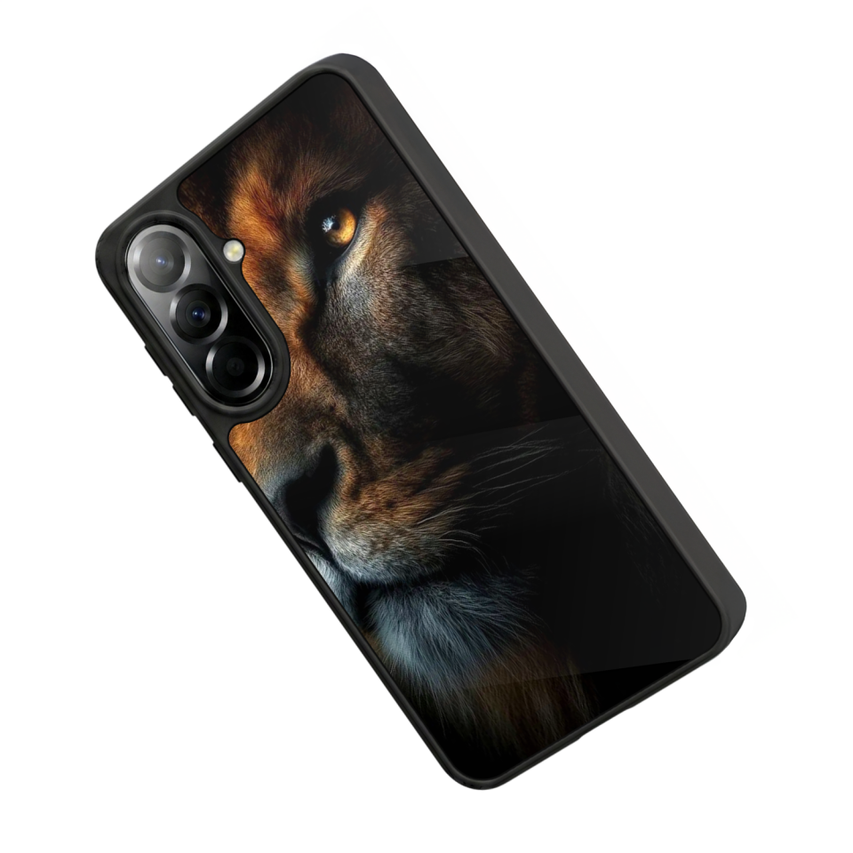 Samsung Galaxy A57 Uyumlu Aslan Tasarımlı Glossy Premium Kılıf