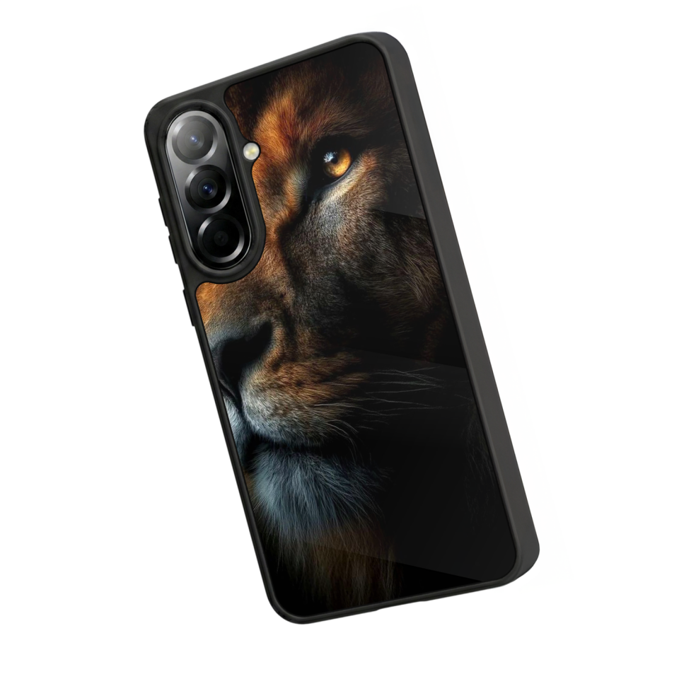 Samsung Galaxy A57 Uyumlu Aslan Tasarımlı Glossy Premium Kılıf