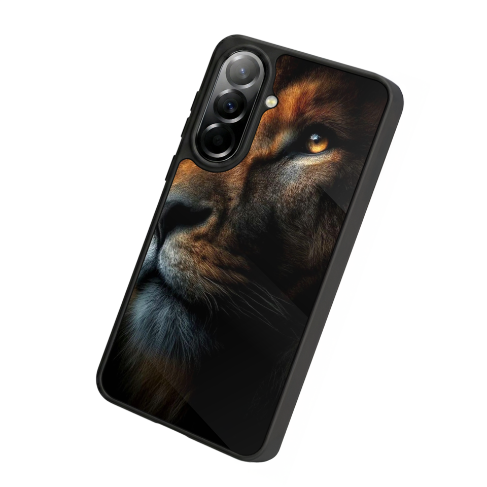 Samsung Galaxy A57 Uyumlu Aslan Tasarımlı Glossy Premium Kılıf