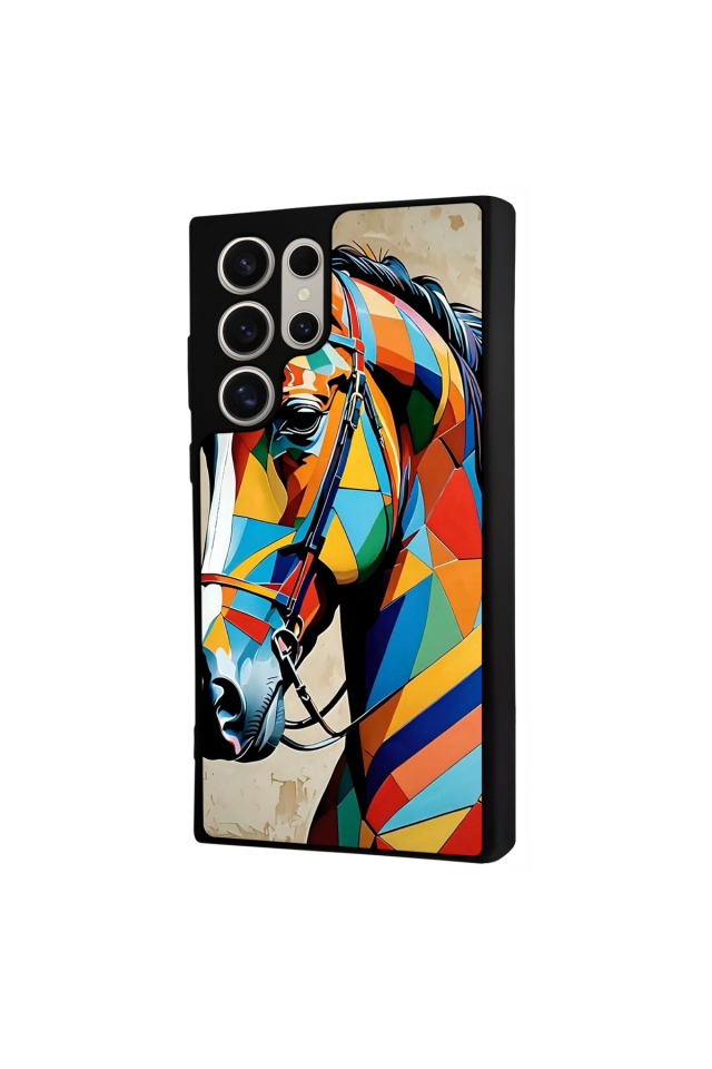 Samsung Galaxy S23 Ultra Uyumlu At Horse Tasarımlı Glossy Premium Kılıf