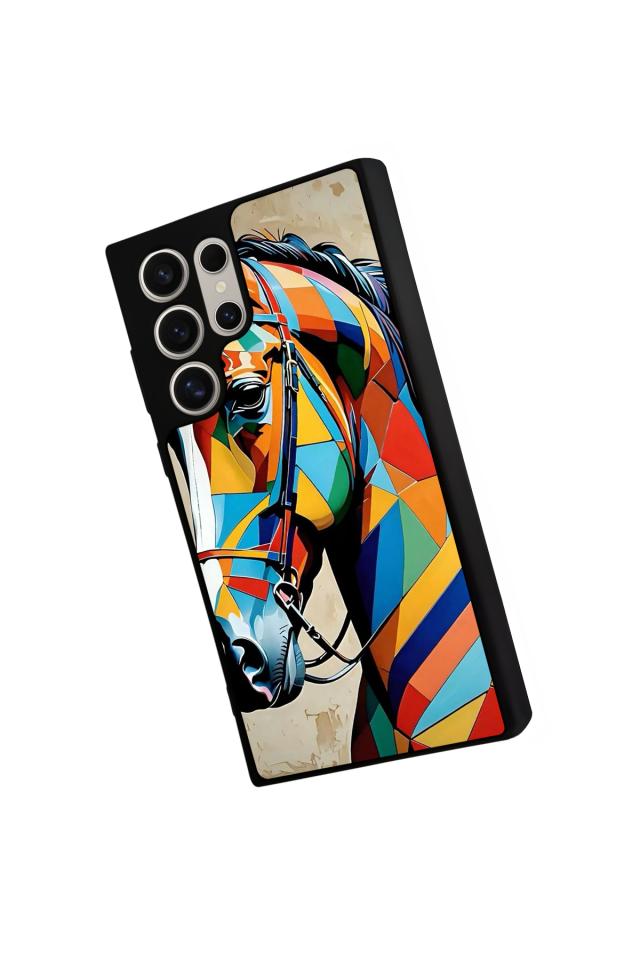 Samsung Galaxy S23 Ultra Uyumlu At Horse Tasarımlı Glossy Premium Kılıf