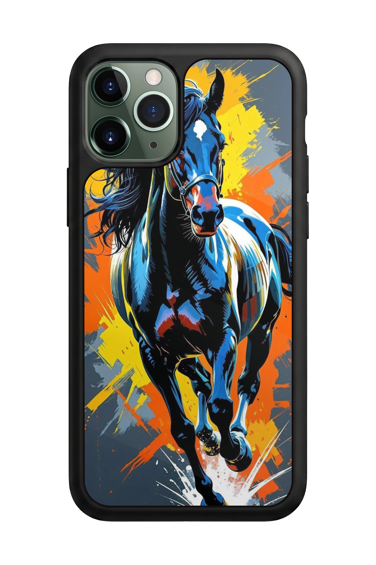 iPhone 11 Pro Uyumlu At Horse Tasarımlı Glossy Premium Kılıf