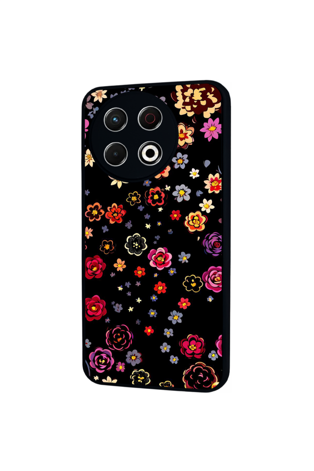 Tecno Spark 30 Pro Uyumlu Floral Tasarımlı Glossy Premium Kılıf