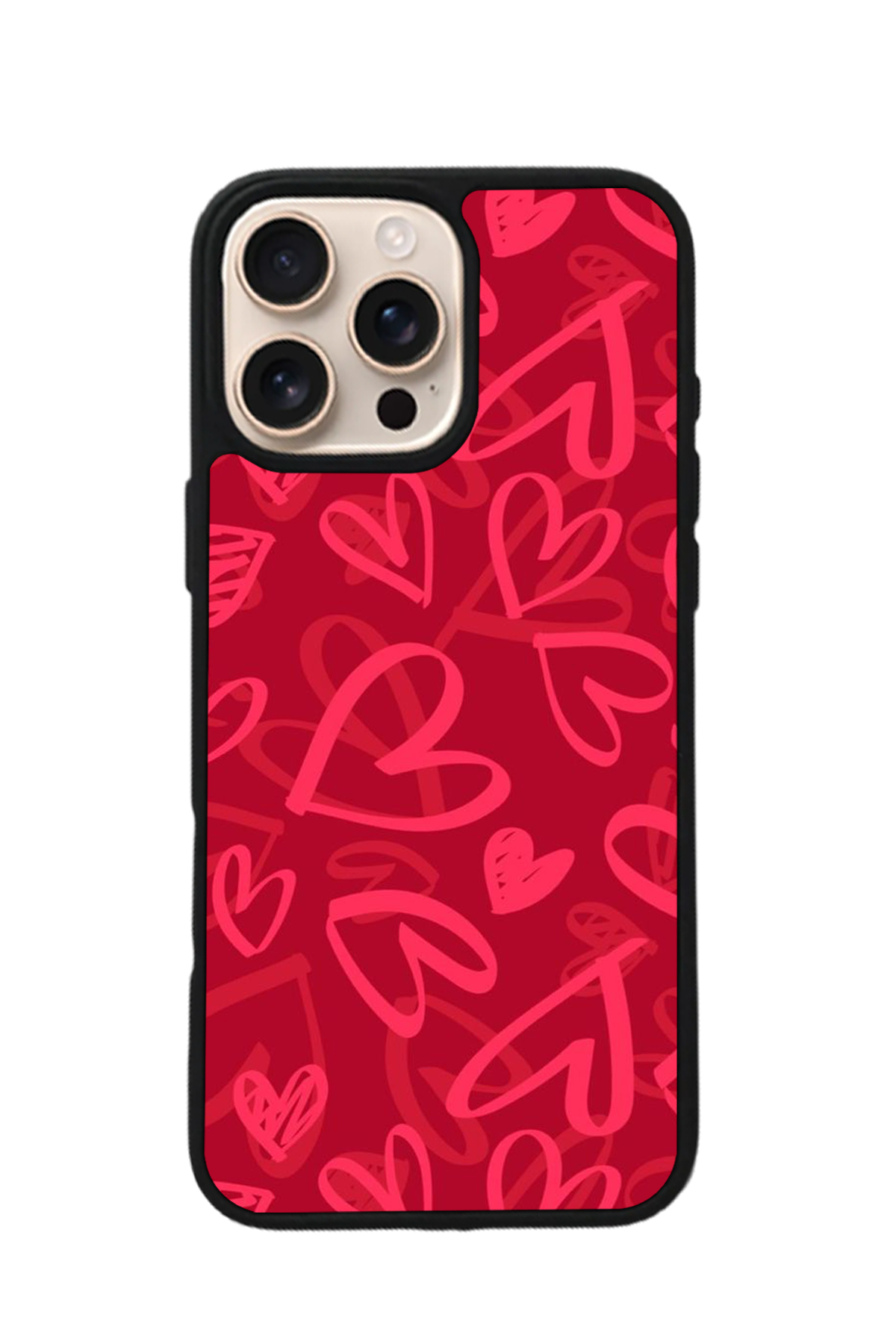iPhone 15 Pro Max Uyumlu Kalp Love Tasarımlı Glossy Premium Kılıf