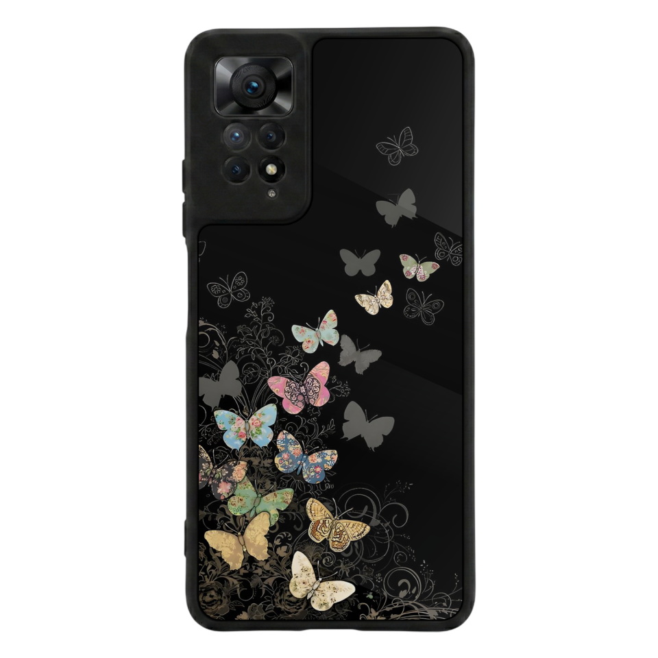 Xiaomi Redmi Note 11 Pro Uyumlu Kelebek Tasarımlı Glossy Premium Kılıf