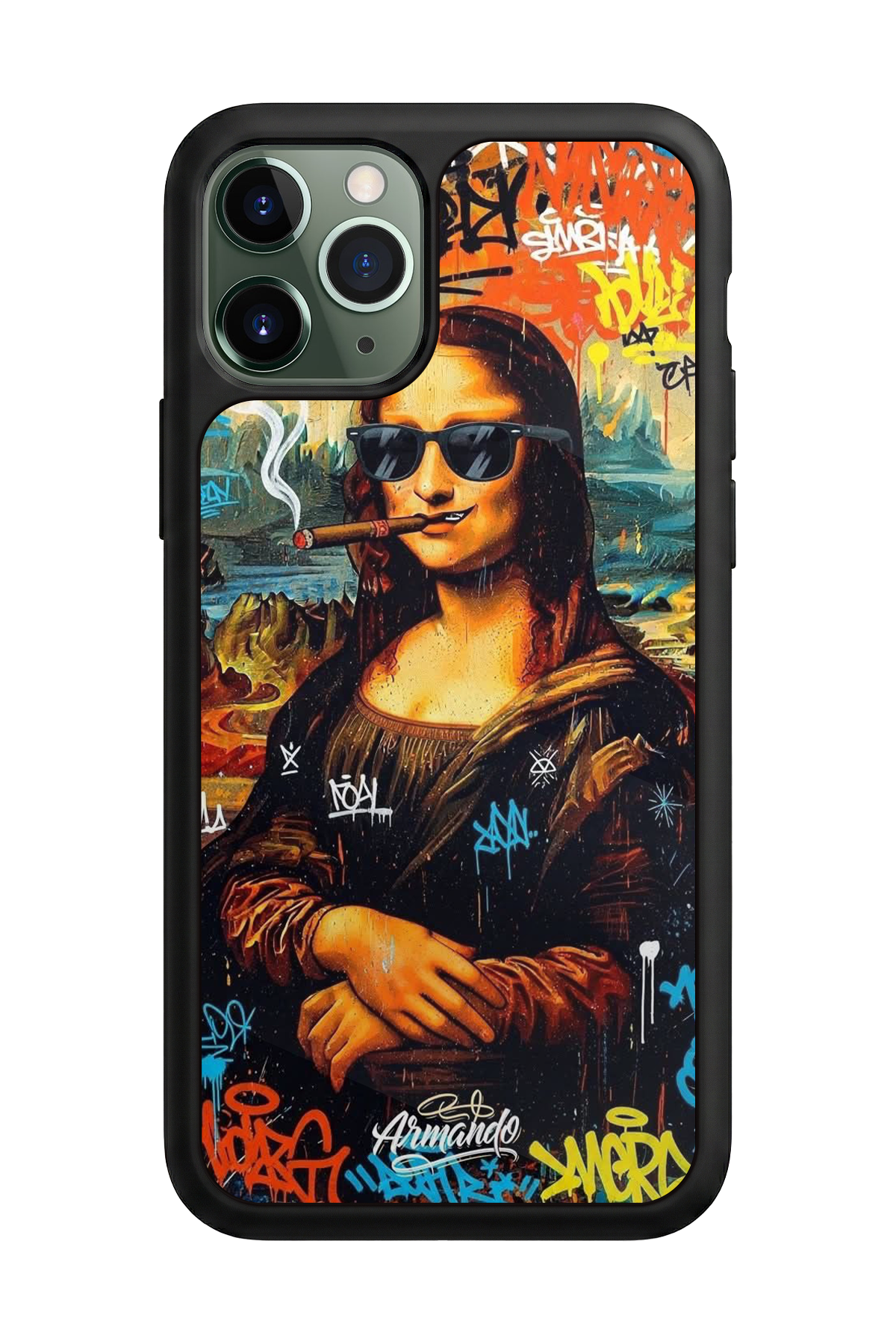 iPhone 11 Pro Max Uyumlu Monalisa Tasarımlı Glossy Premium Kılıf