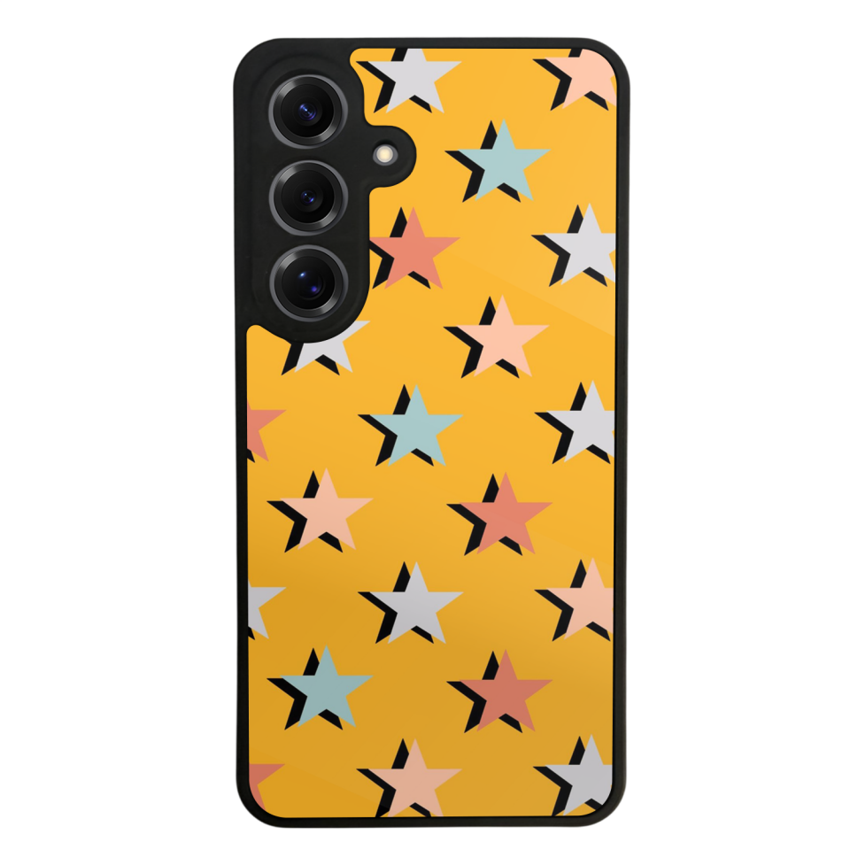 Samsung Galaxy S25 Uyumlu Retro Yildizlar Tasarımlı Glossy Premium Kılıf