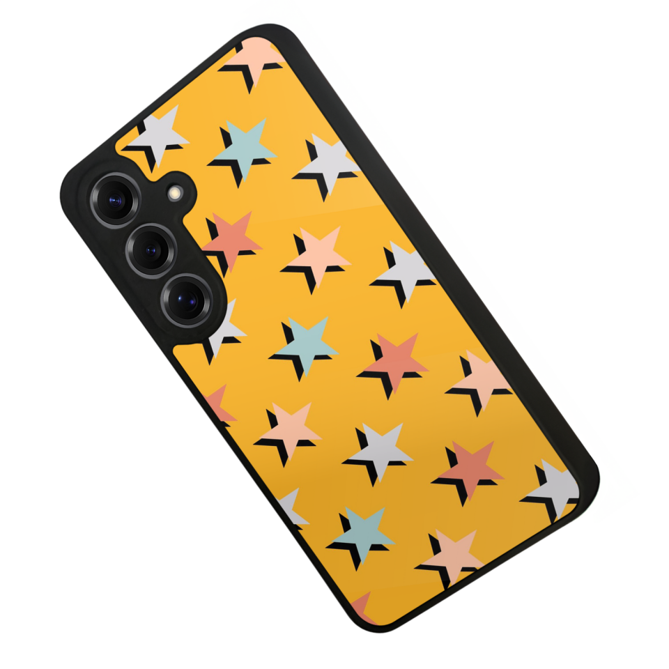 Samsung Galaxy S25 Uyumlu Retro Yildizlar Tasarımlı Glossy Premium Kılıf