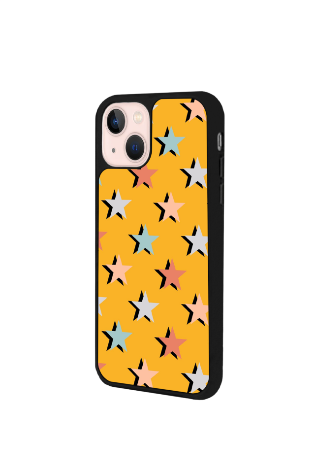 iPhone 13/14 Uyumlu Retro Yildizlar Tasarımlı Glossy Premium Kılıf
