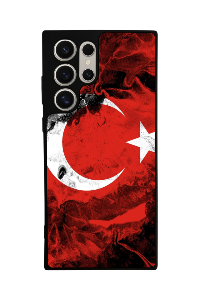 Samsung Galaxy S24 Ultra Uyumlu Türk Bayragi Tasarımlı Glossy Premium Kılıf