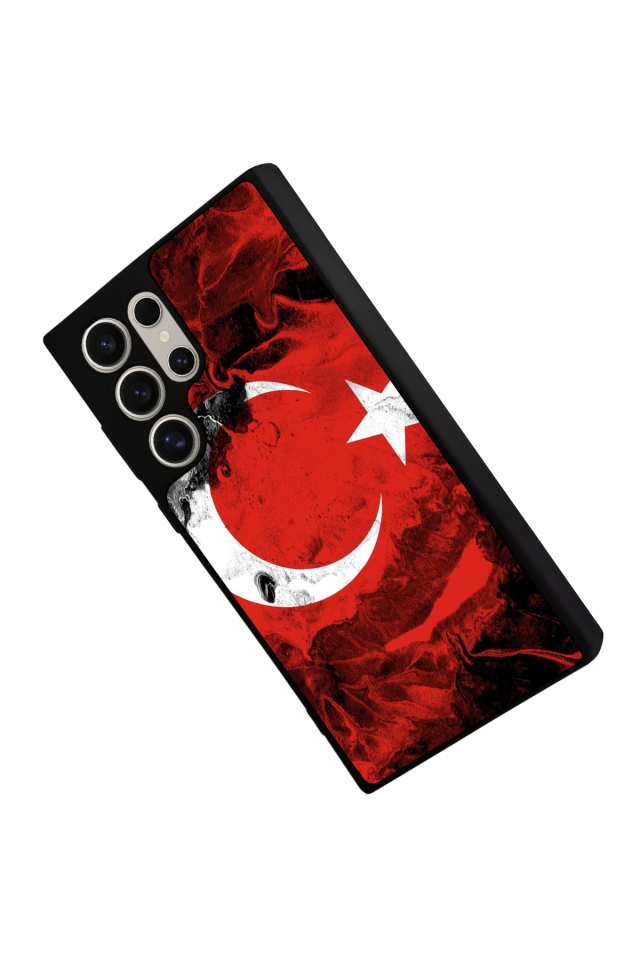 Samsung Galaxy S24 Ultra Uyumlu Türk Bayragi Tasarımlı Glossy Premium Kılıf
