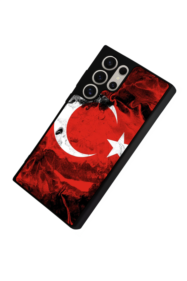 Samsung Galaxy S24 Ultra Uyumlu Türk Bayragi Tasarımlı Glossy Premium Kılıf