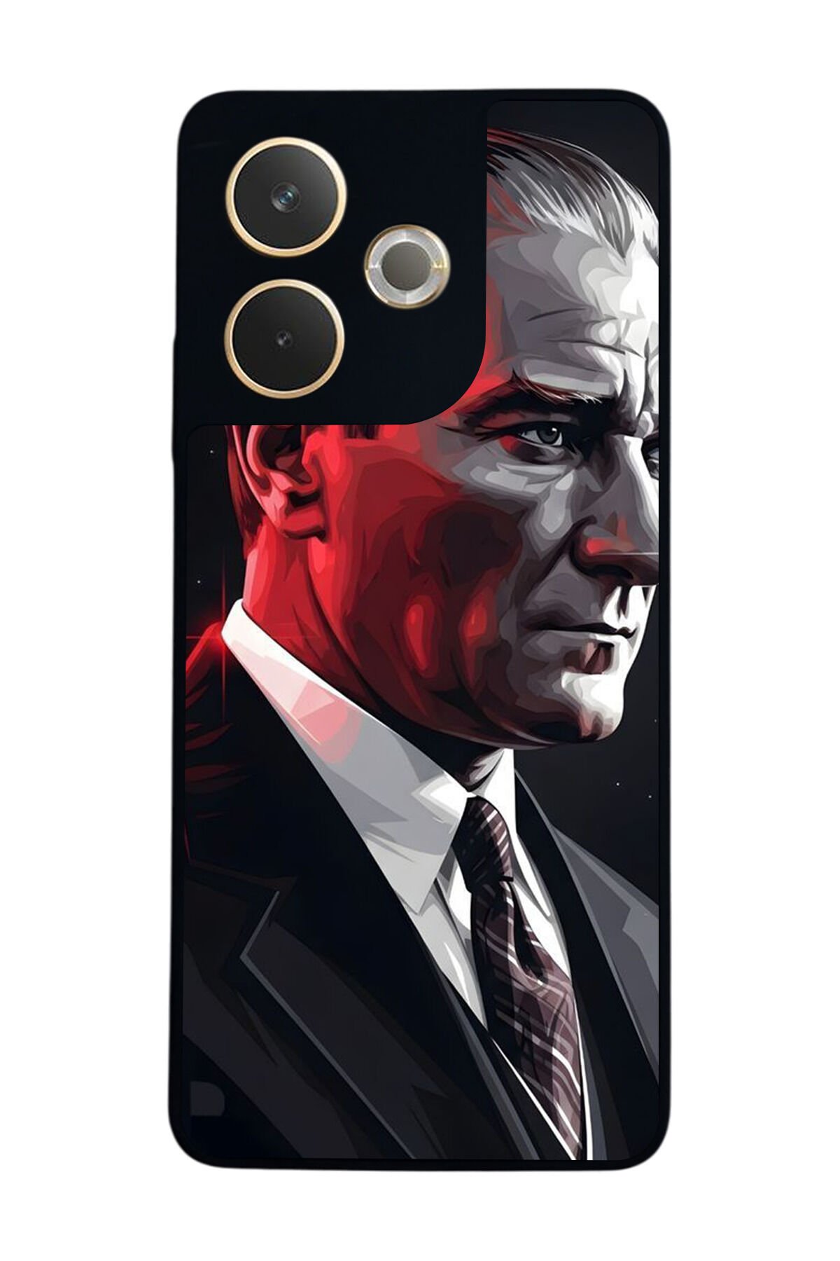 Oppo A5 Pro Uyumlu Mustafa Kemal Ataturk Tasarımlı Glossy Premium Kılıf