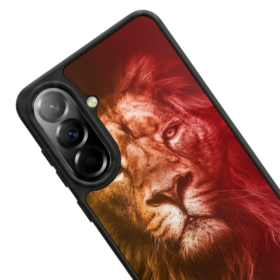 Samsung Galaxy A57 Uyumlu Aslan Tasarımlı Glossy Premium Kılıf