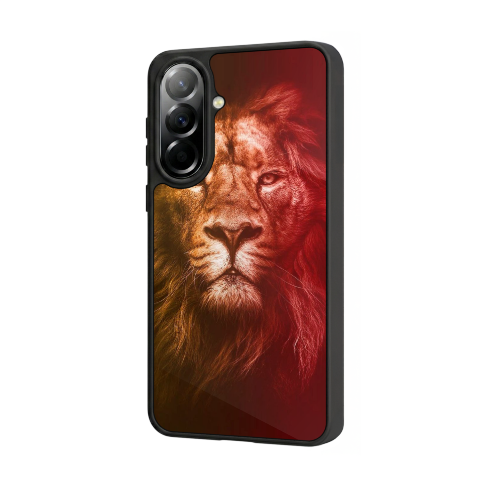 Samsung Galaxy A57 Uyumlu Aslan Tasarımlı Glossy Premium Kılıf