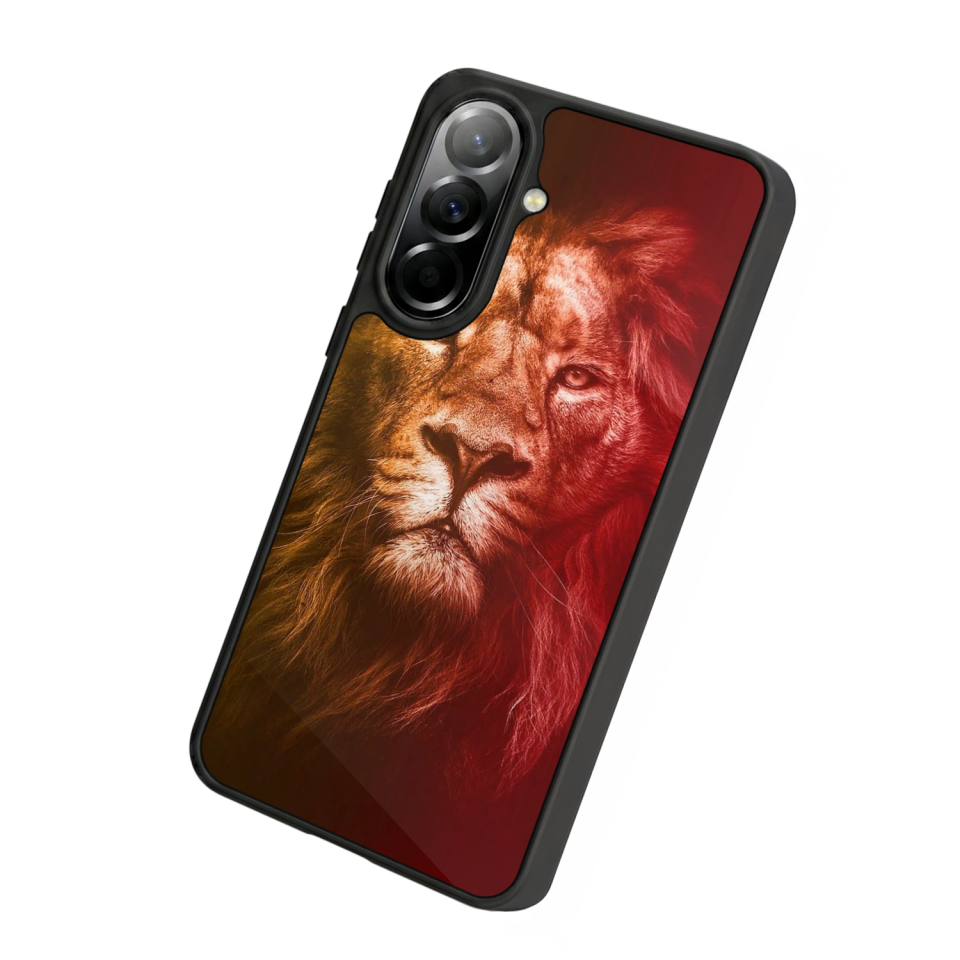 Samsung Galaxy A57 Uyumlu Aslan Tasarımlı Glossy Premium Kılıf