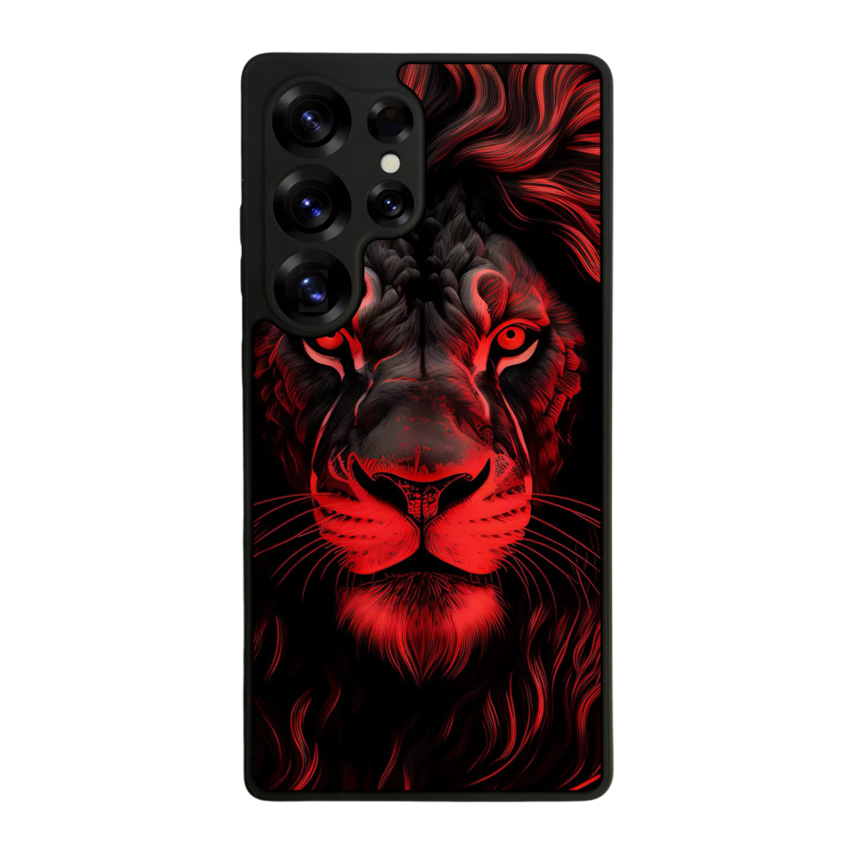 Samsung Galaxy S25 Ultra Uyumlu Aslan Tasarımlı Glossy Premium Kılıf