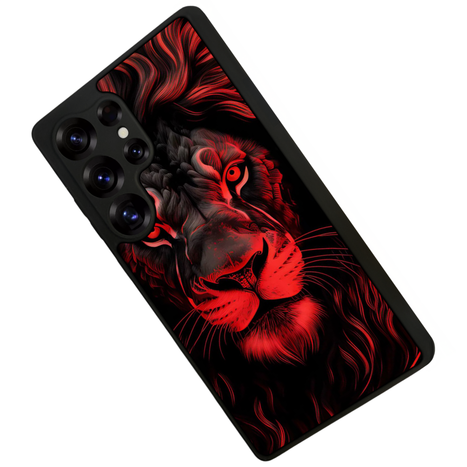 Samsung Galaxy S25 Ultra Uyumlu Aslan Tasarımlı Glossy Premium Kılıf