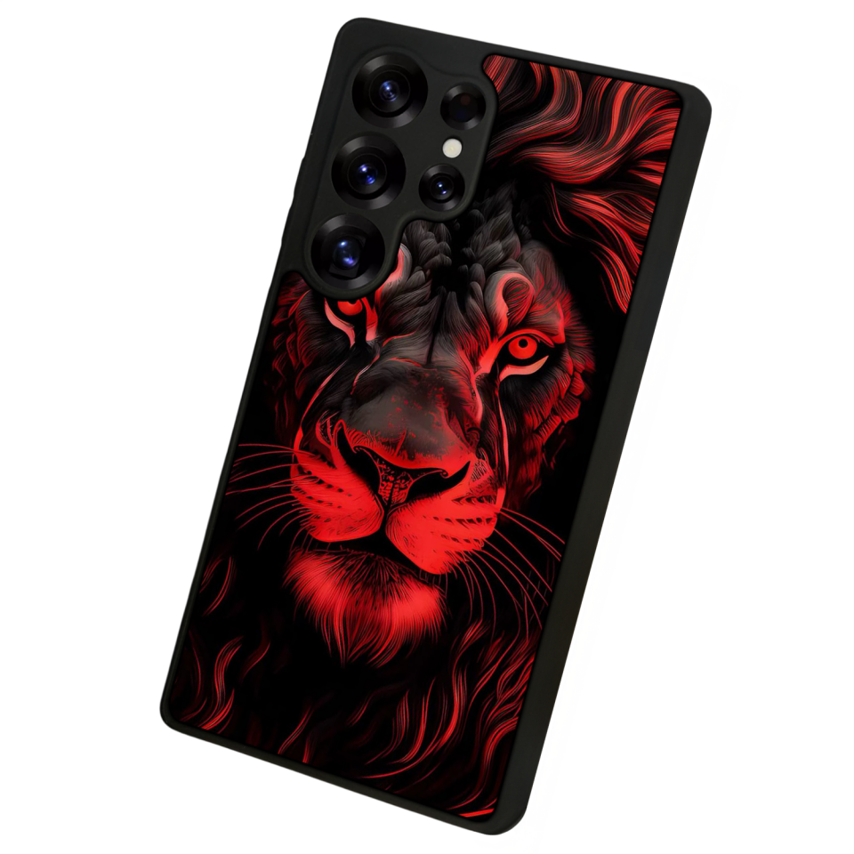 Samsung Galaxy S25 Ultra Uyumlu Aslan Tasarımlı Glossy Premium Kılıf