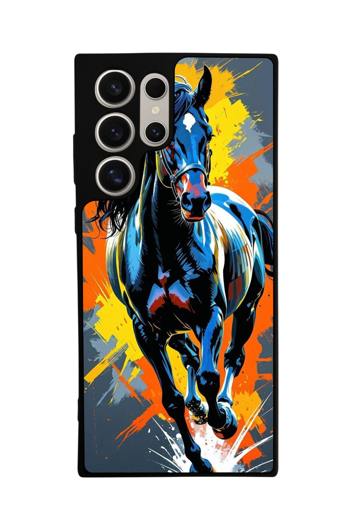 Samsung Galaxy S23 Ultra Uyumlu At Horse Tasarımlı Glossy Premium Kılıf