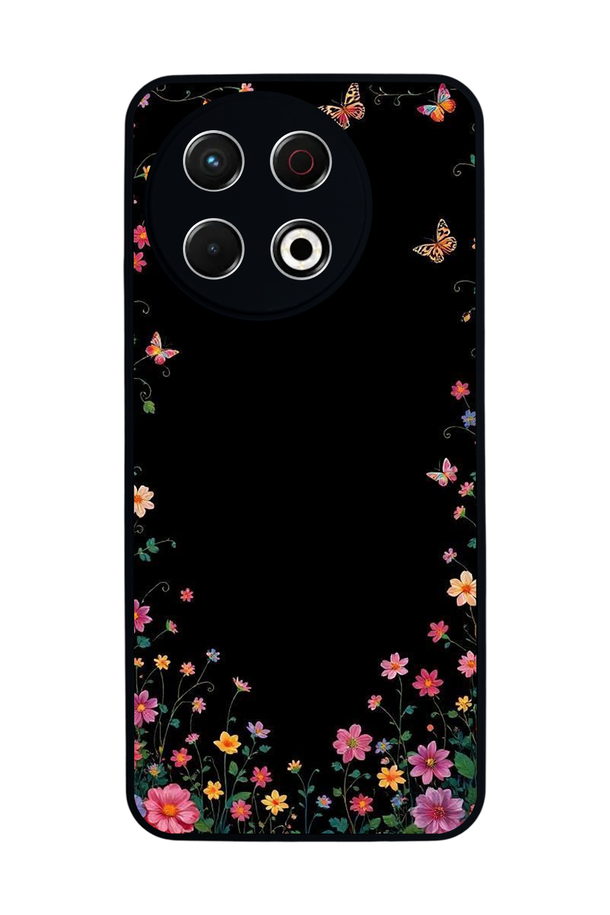 Tecno Spark 30 Pro Uyumlu Floral Tasarımlı Glossy Premium Kılıf