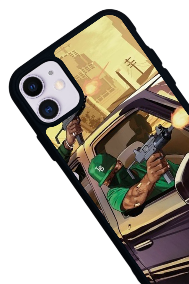 iPhone 11 Uyumlu GTA Tasarımlı Glossy Premium Kılıf