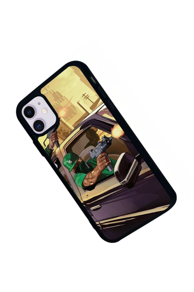 iPhone 11 Uyumlu GTA Tasarımlı Glossy Premium Kılıf