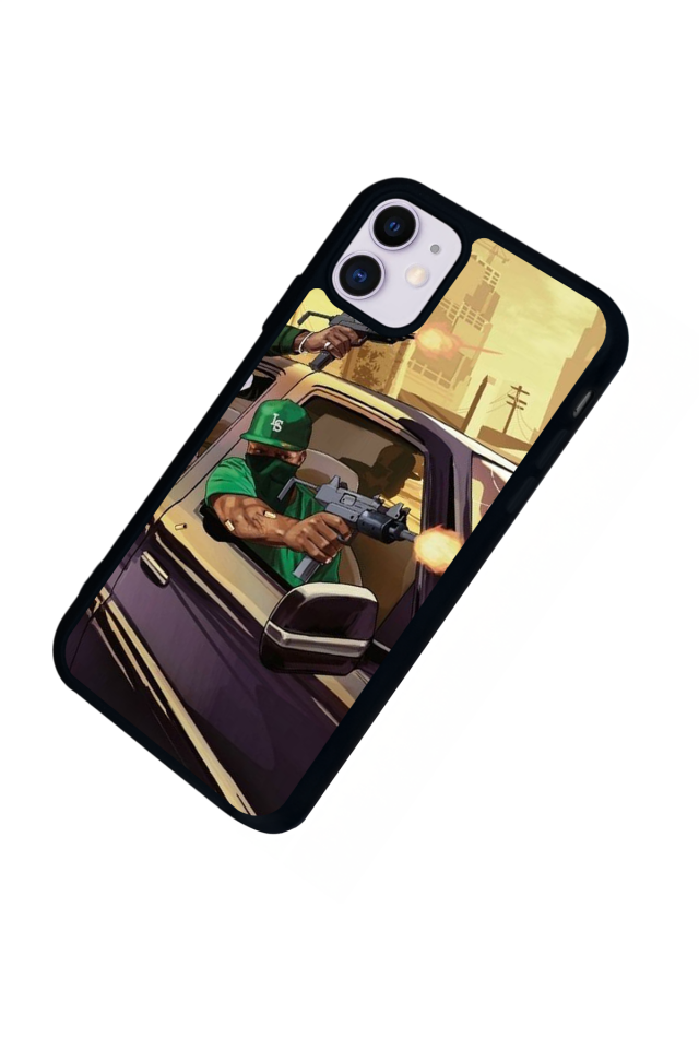 iPhone 11 Uyumlu GTA Tasarımlı Glossy Premium Kılıf