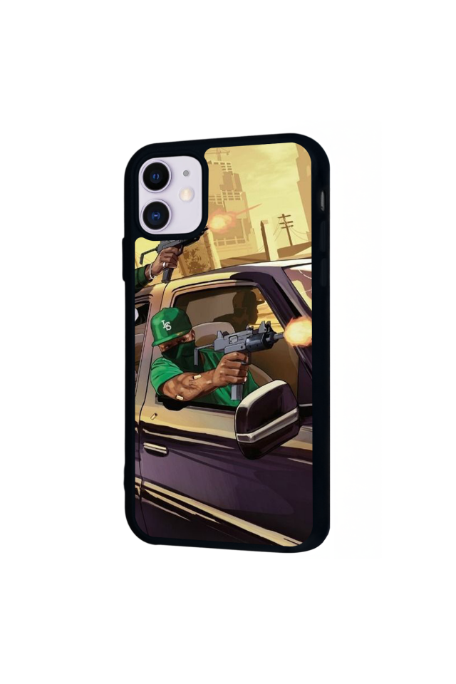 iPhone 11 Uyumlu GTA Tasarımlı Glossy Premium Kılıf