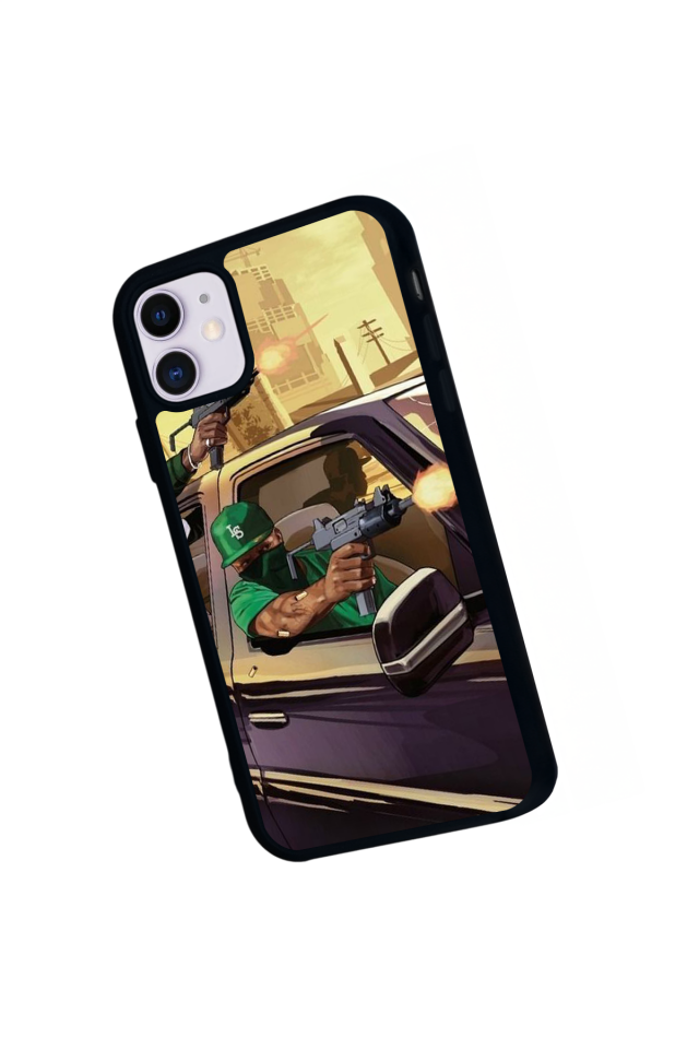 iPhone 11 Uyumlu GTA Tasarımlı Glossy Premium Kılıf