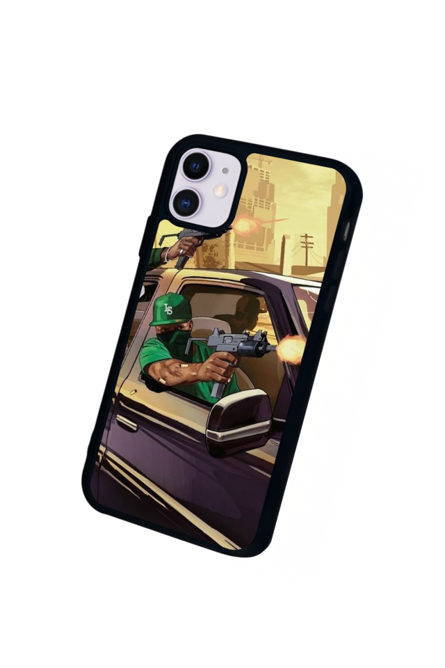 iPhone 11 Uyumlu GTA Tasarımlı Glossy Premium Kılıf