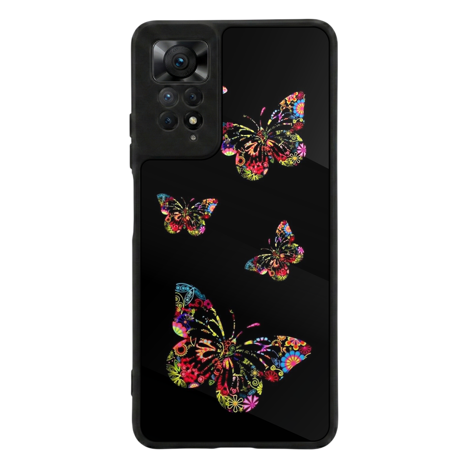 Xiaomi Redmi Note 11 Pro Uyumlu Kelebek Tasarımlı Glossy Premium Kılıf
