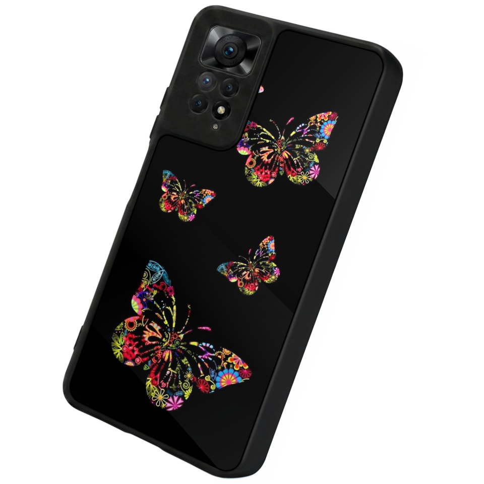 Xiaomi Redmi Note 11 Pro Uyumlu Kelebek Tasarımlı Glossy Premium Kılıf
