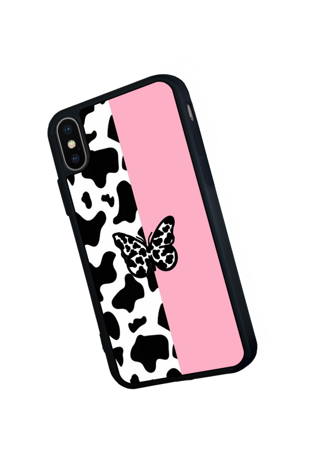 iPhone X/ XS Uyumlu Kelebek Tasarımlı Glossy Premium Kılıf