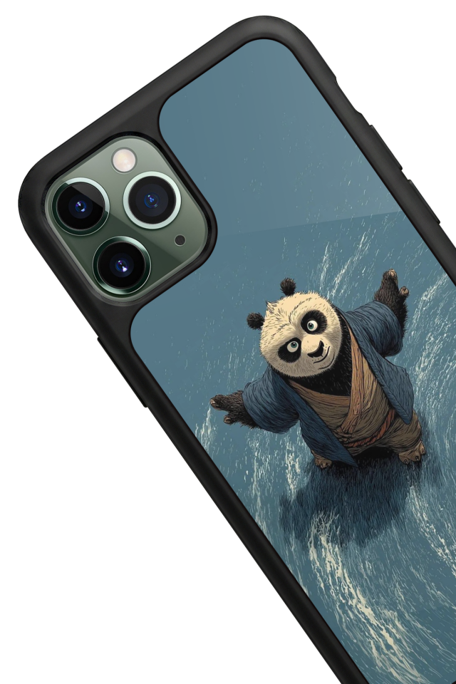 iPhone 11 Pro Max Uyumlu Kung Fu Panda Tasarımlı Glossy Premium Kılıf