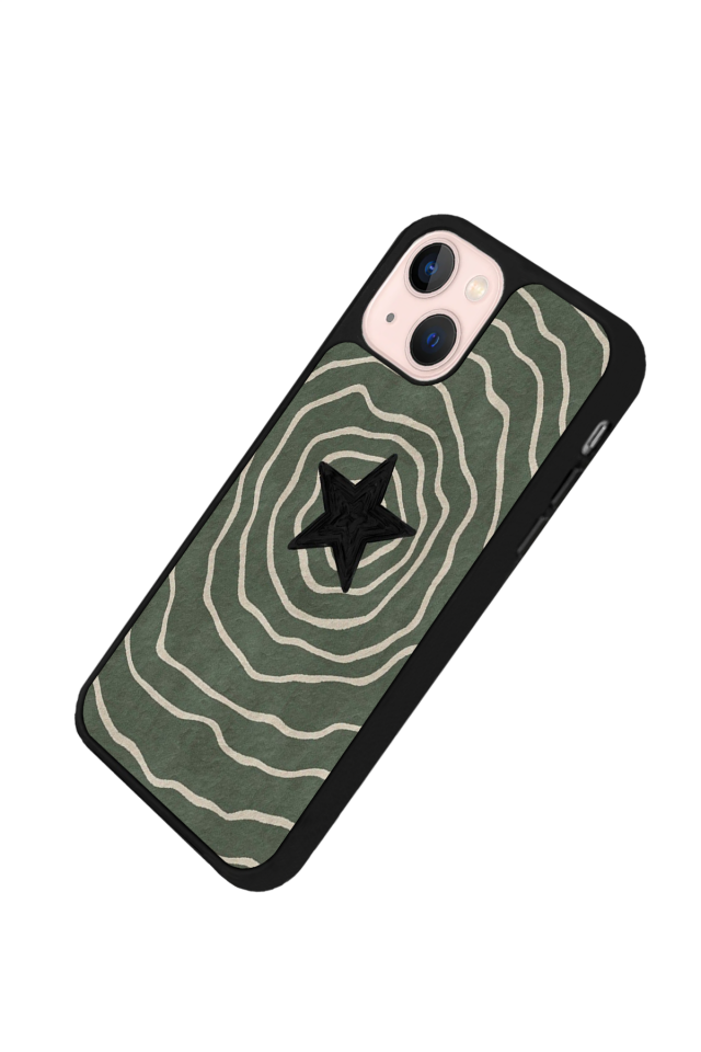 iPhone 13/14 Uyumlu Retro Yildizlar Tasarımlı Glossy Premium Kılıf
