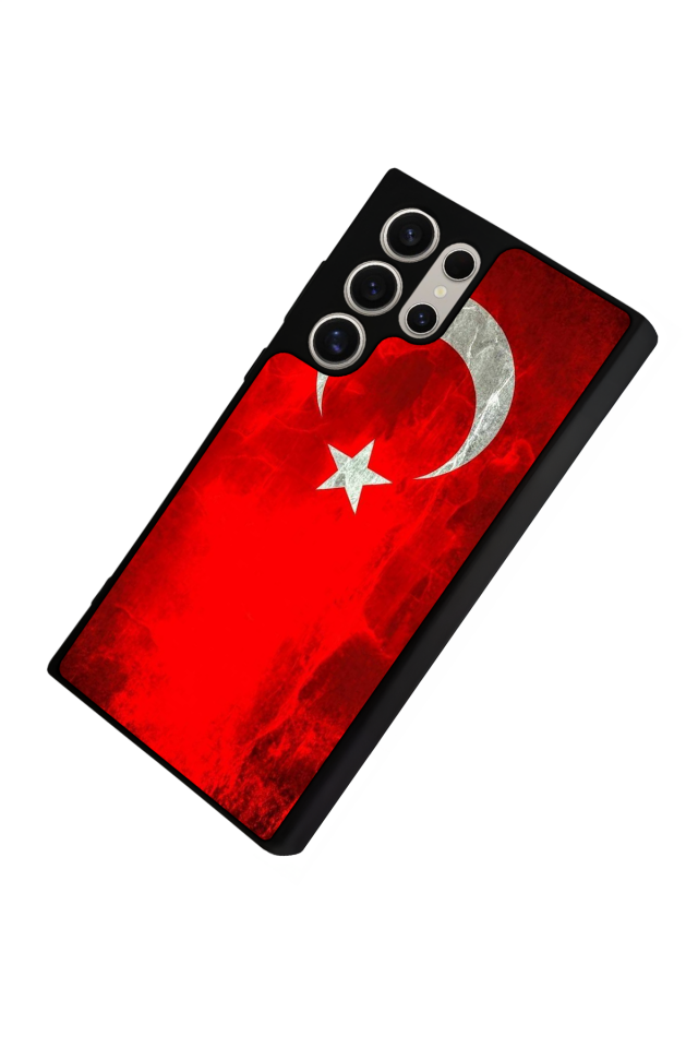 Samsung Galaxy S24 Ultra Uyumlu Türk Bayragi Tasarımlı Glossy Premium Kılıf