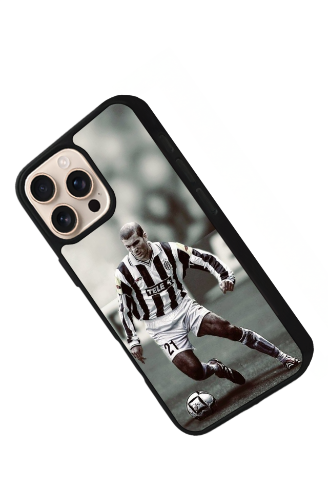 iPhone 15 Pro Uyumlu Zidane Tasarımlı Glossy Premium Kılıf