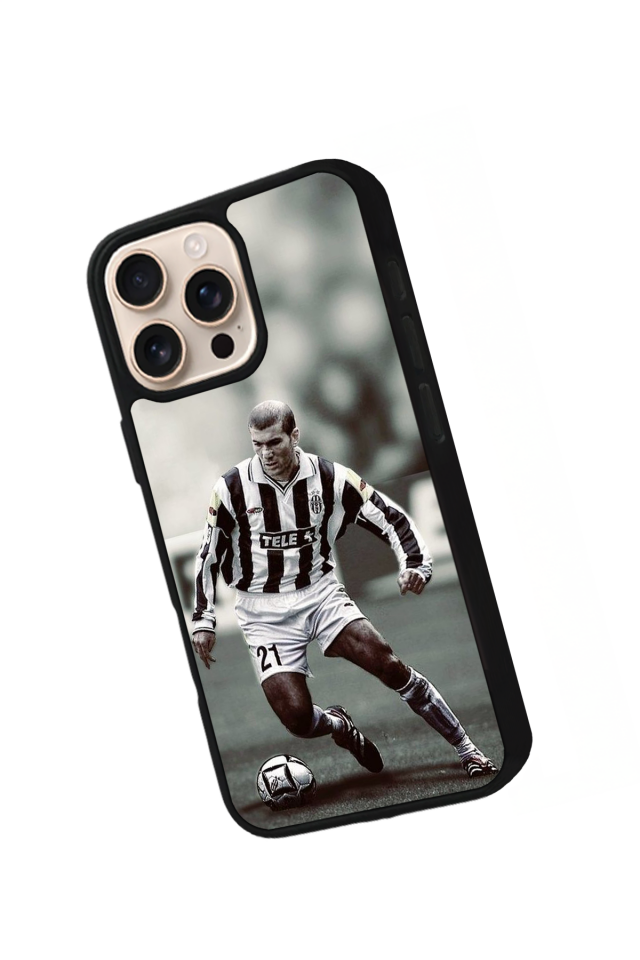 iPhone 15 Pro Uyumlu Zidane Tasarımlı Glossy Premium Kılıf