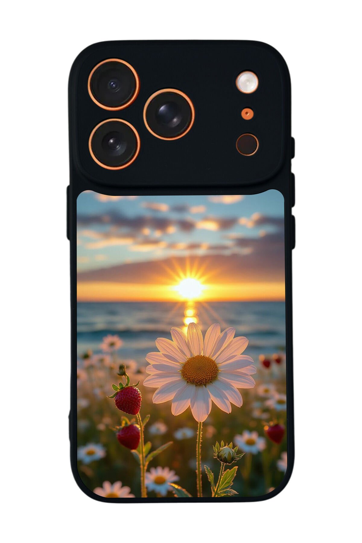 iPhone 17 Pro Max Uyumlu Cicek Tasarımlı Glossy Premium Kılıf