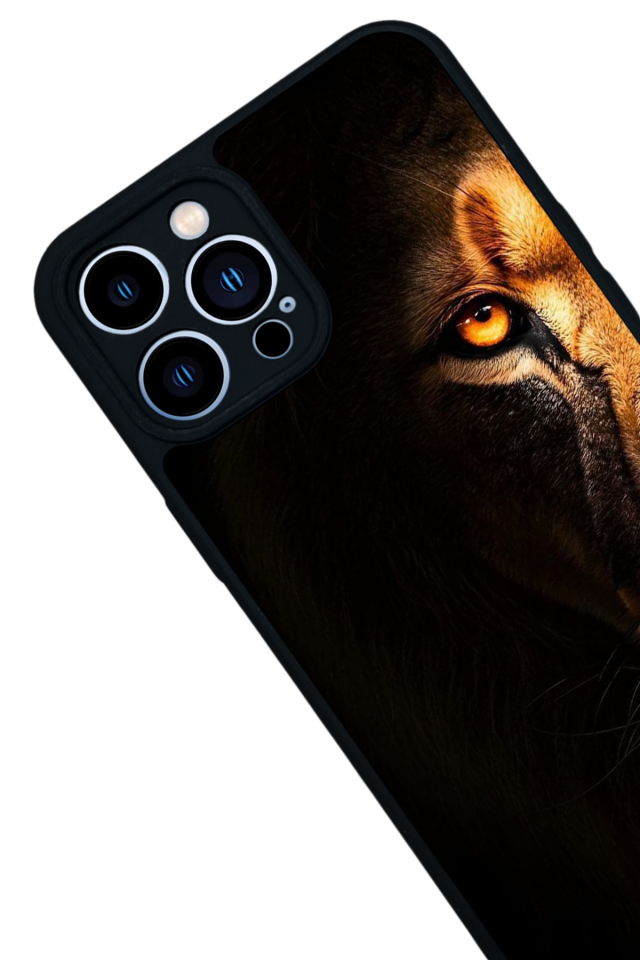 iPhone 12 Pro Max Uyumlu Aslan Tasarımlı Glossy Premium Kılıf
