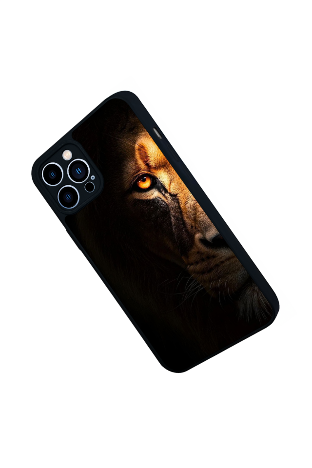 iPhone 12 Pro Max Uyumlu Aslan Tasarımlı Glossy Premium Kılıf