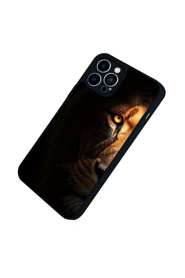 iPhone 12 Pro Max Uyumlu Aslan Tasarımlı Glossy Premium Kılıf