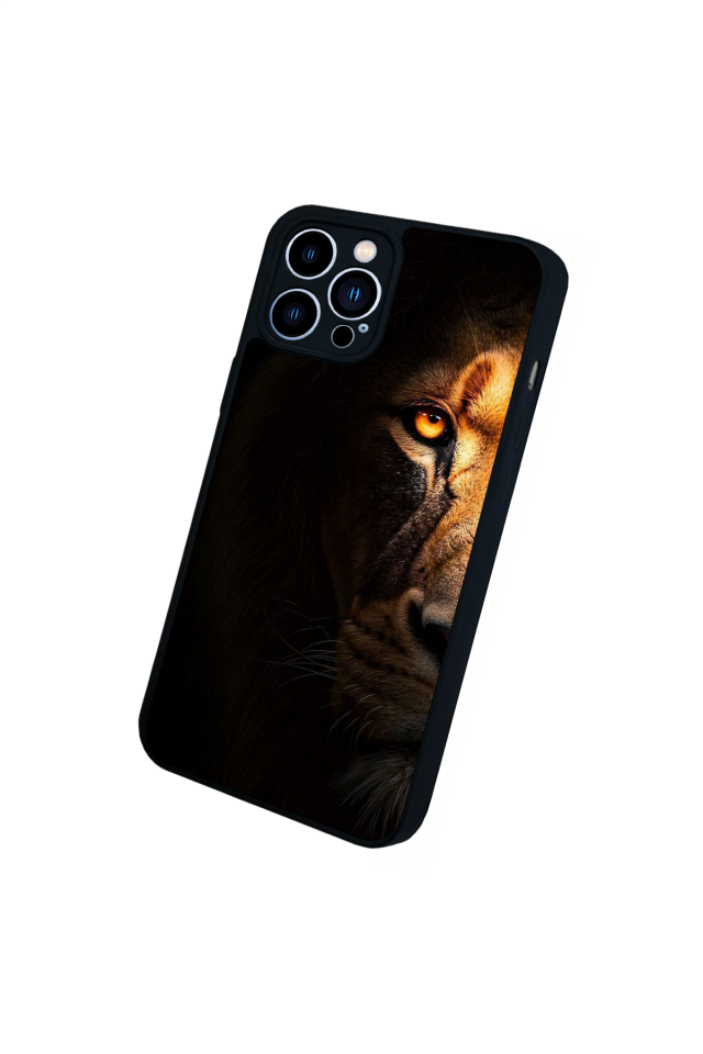 iPhone 12 Pro Max Uyumlu Aslan Tasarımlı Glossy Premium Kılıf