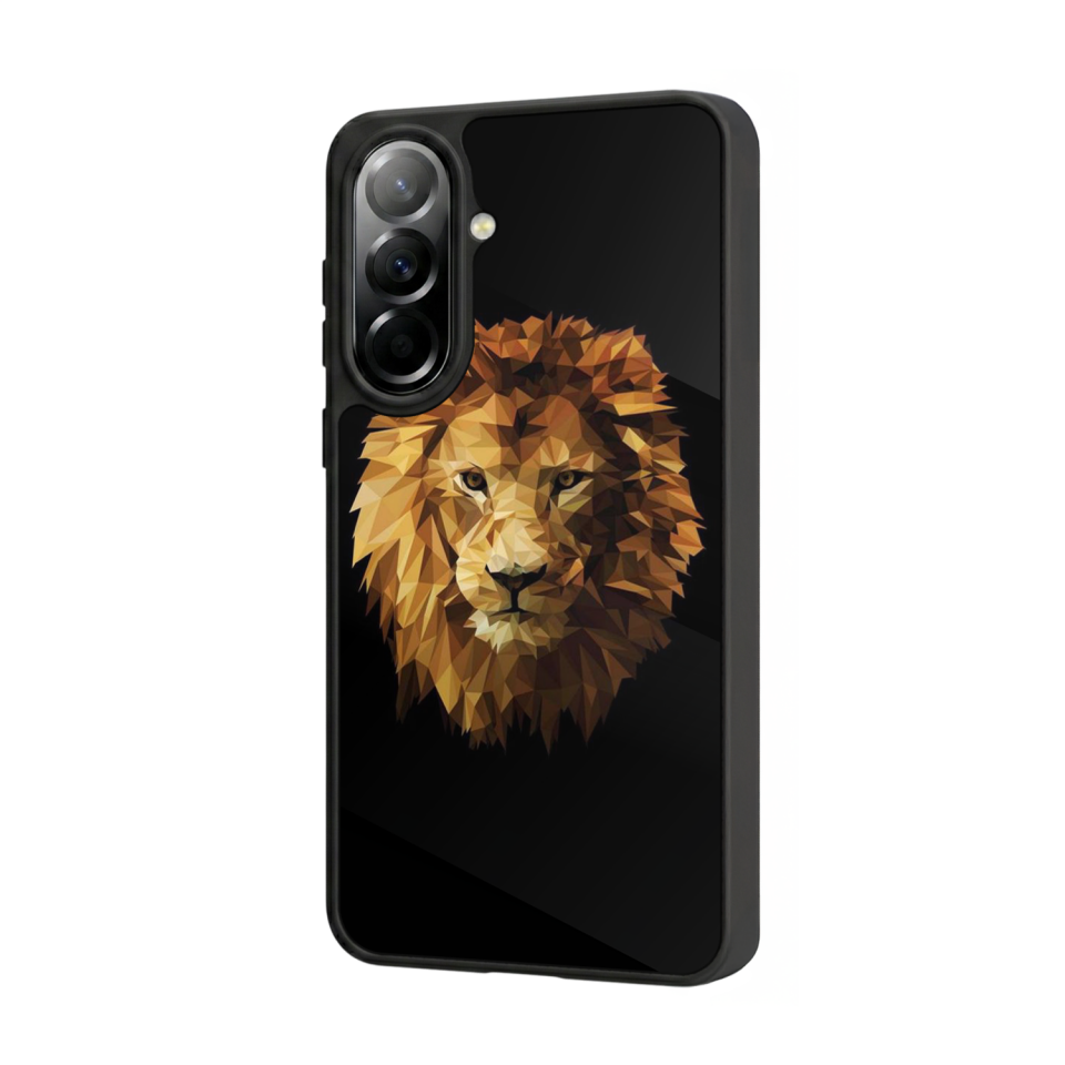Samsung Galaxy A57 Uyumlu Aslan Tasarımlı Glossy Premium Kılıf
