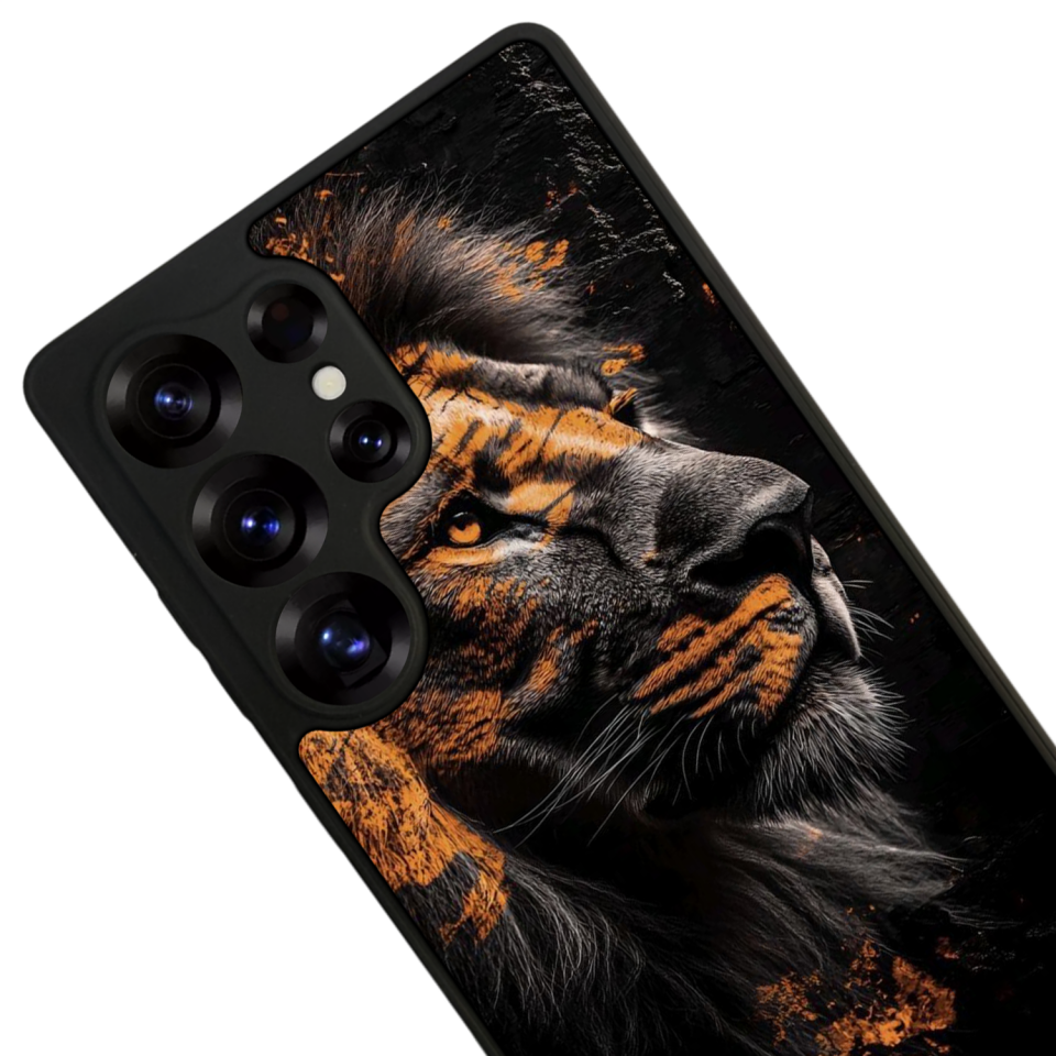 Samsung Galaxy S25 Ultra Uyumlu Aslan Tasarımlı Glossy Premium Kılıf