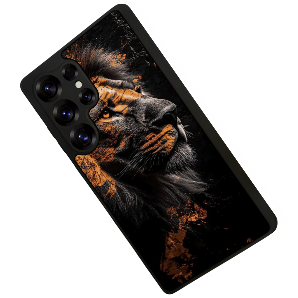 Samsung Galaxy S25 Ultra Uyumlu Aslan Tasarımlı Glossy Premium Kılıf